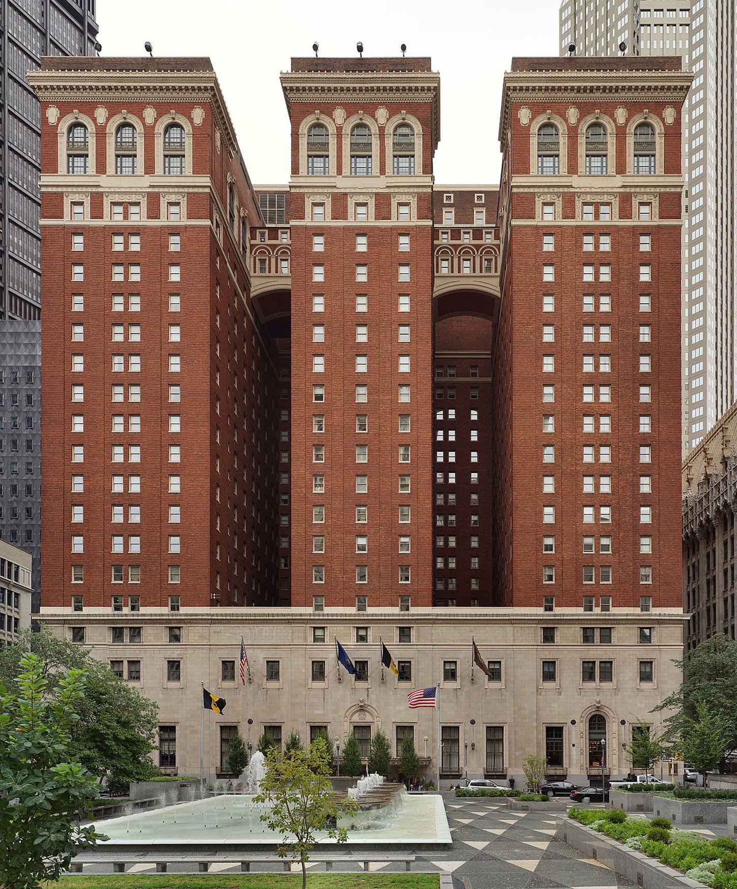 A picture of the exterior of the Omni William Penn Hotel.